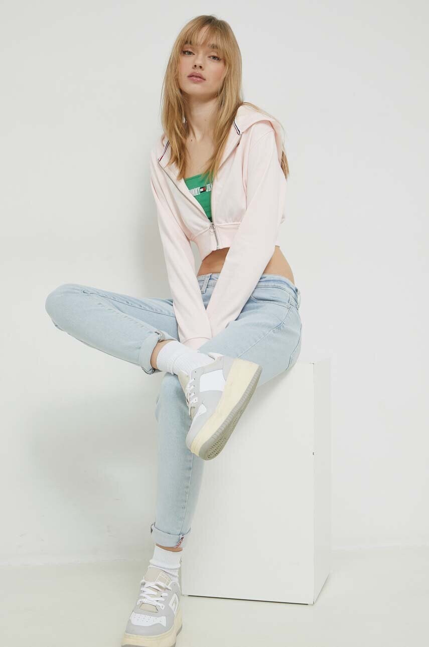 Топ Tommy Jeans жіночий колір зелений