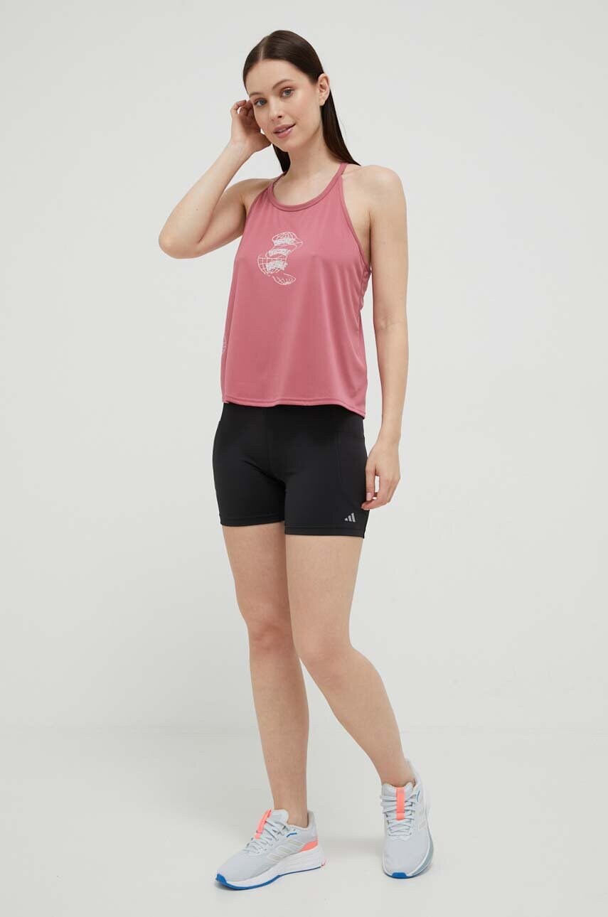 Топ для бігу adidas Performance Run for the Oceans колір рожевий