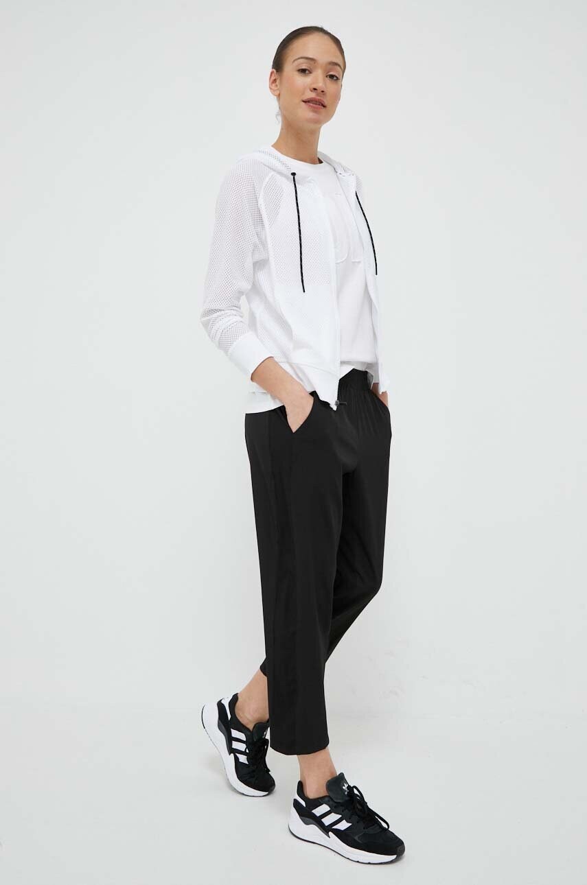 Бавовняний топ Dkny колір білий
