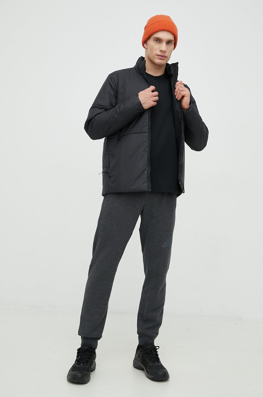 Бігова футболка adidas Performance Designed For Running колір чорний однотонна