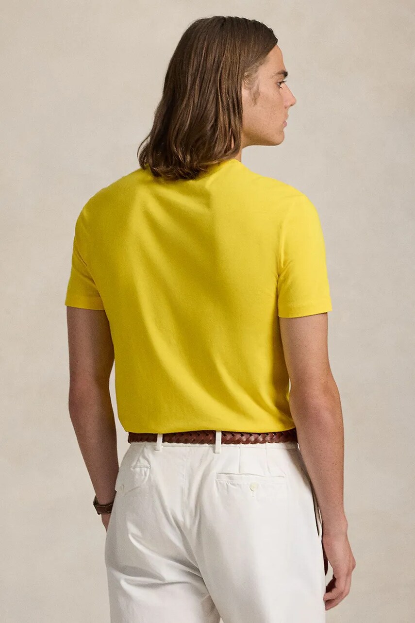 Бавовняна футболка Polo Ralph Lauren чоловіча колір червоний однотонна 710671438
