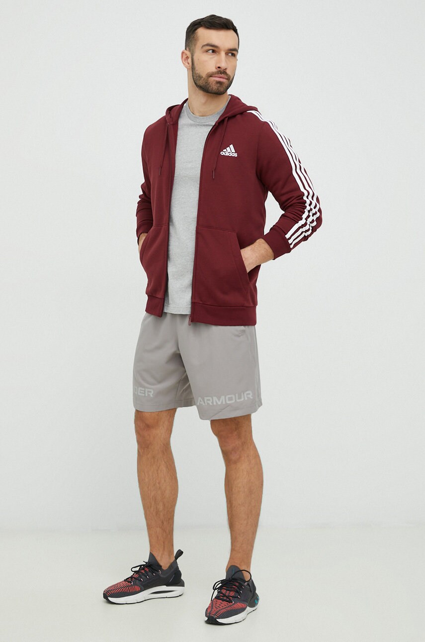 Бавовняна футболка adidas колір сірий однотонний