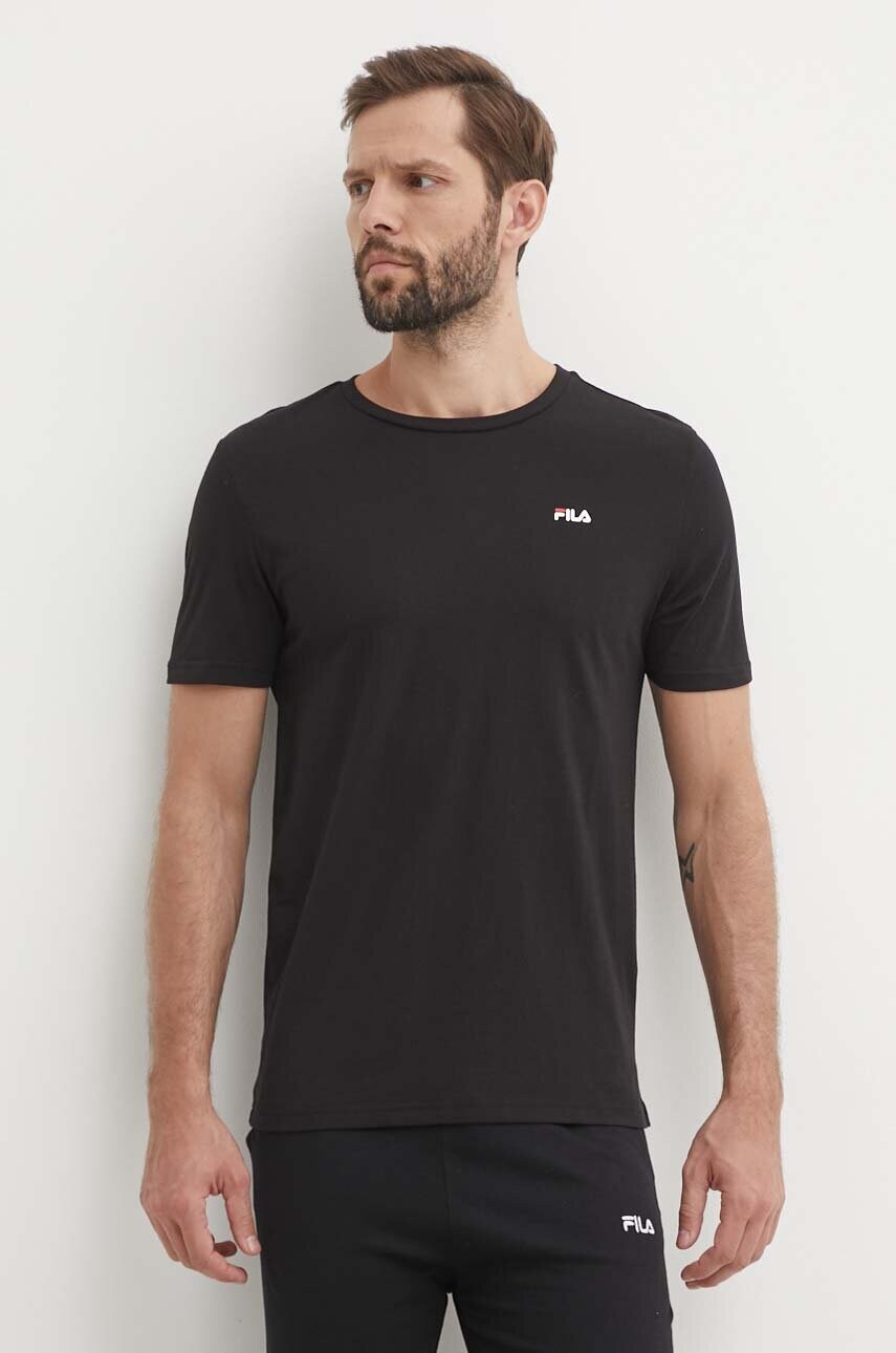 Бавовняна футболка Fila 2-pack колір білий однотонний