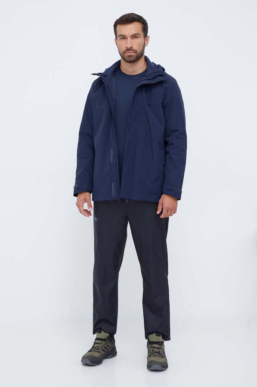 Спортивна футболка Jack Wolfskin Tech колір синій однотонна