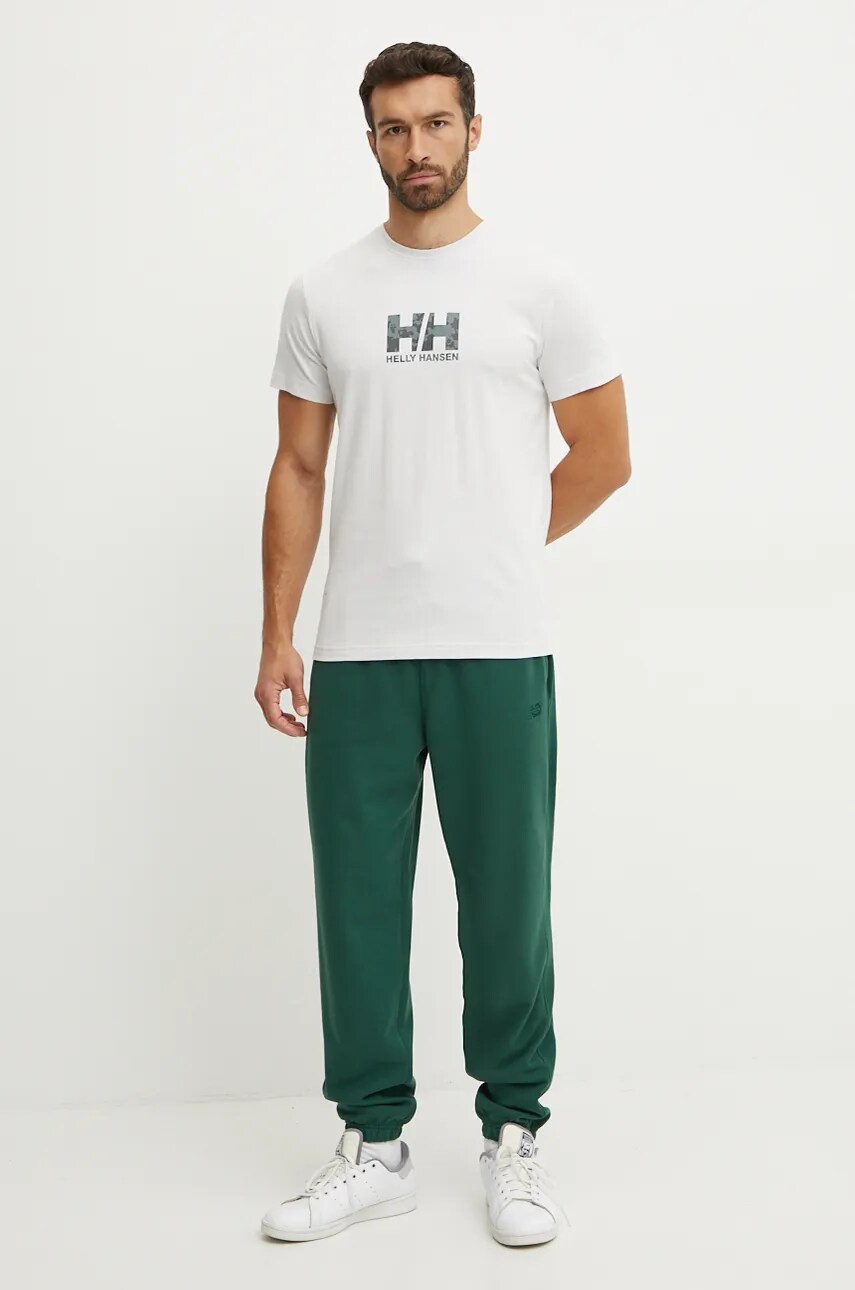 Бавовняна футболка Helly Hansen CORE GRAPHIC чоловіча колір чорний візерунок 53936