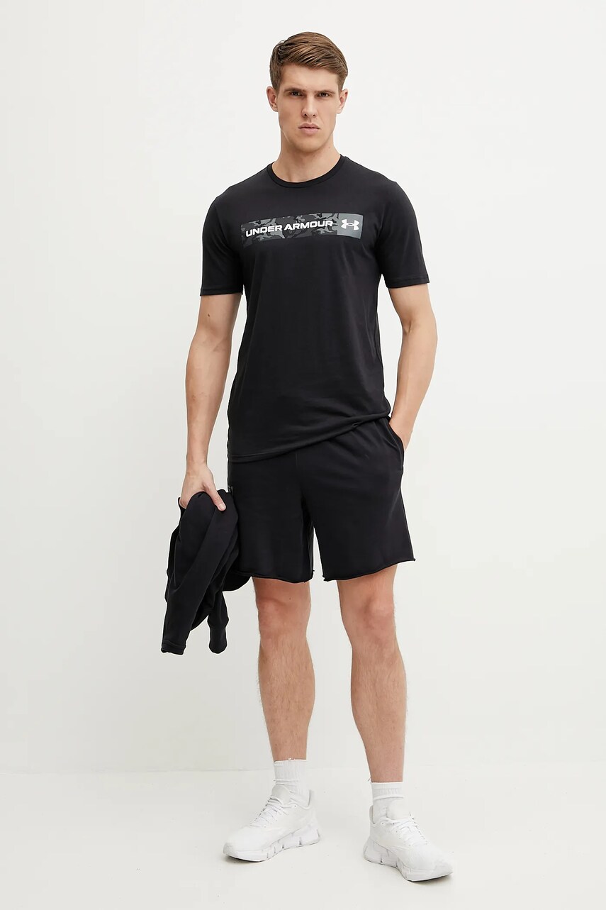Футболка Under Armour чоловічий колір чорний з принтом
