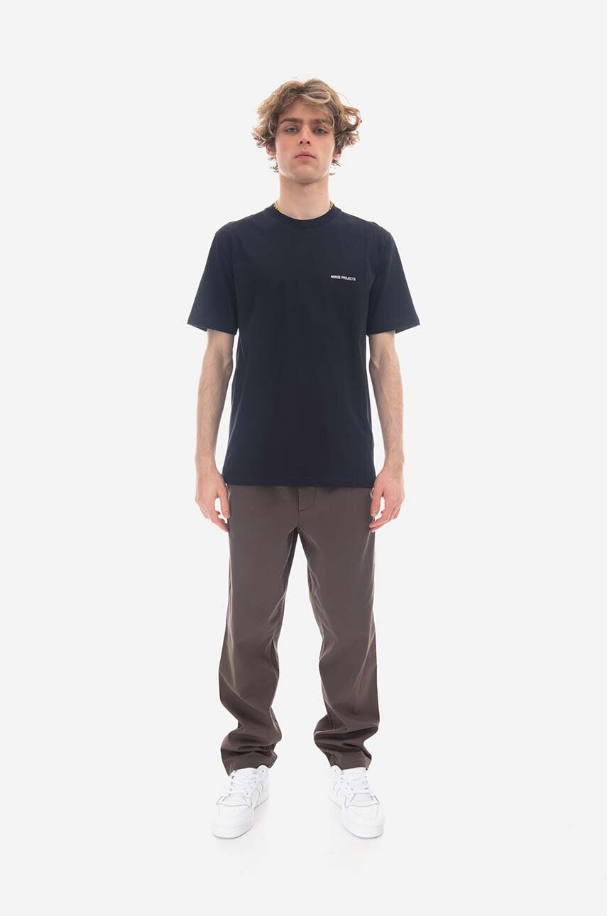 Бавовняна футболка Norse Projects колір синій однотонний N01.0606.7004-7004