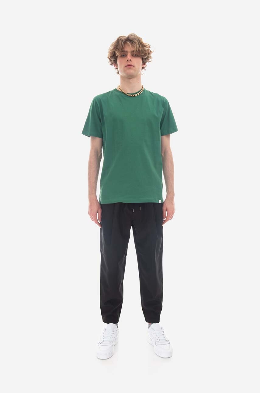 Бавовняна футболка Norse Projects Niels Standard колір зелений однотонна N01.0559.8082-8082