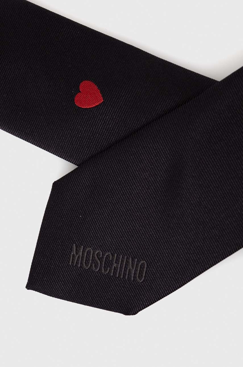 Шовковий галстук Moschino колір чорний