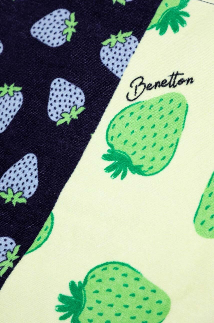 Бавовняний рушник United Colors of Benetton колір синій