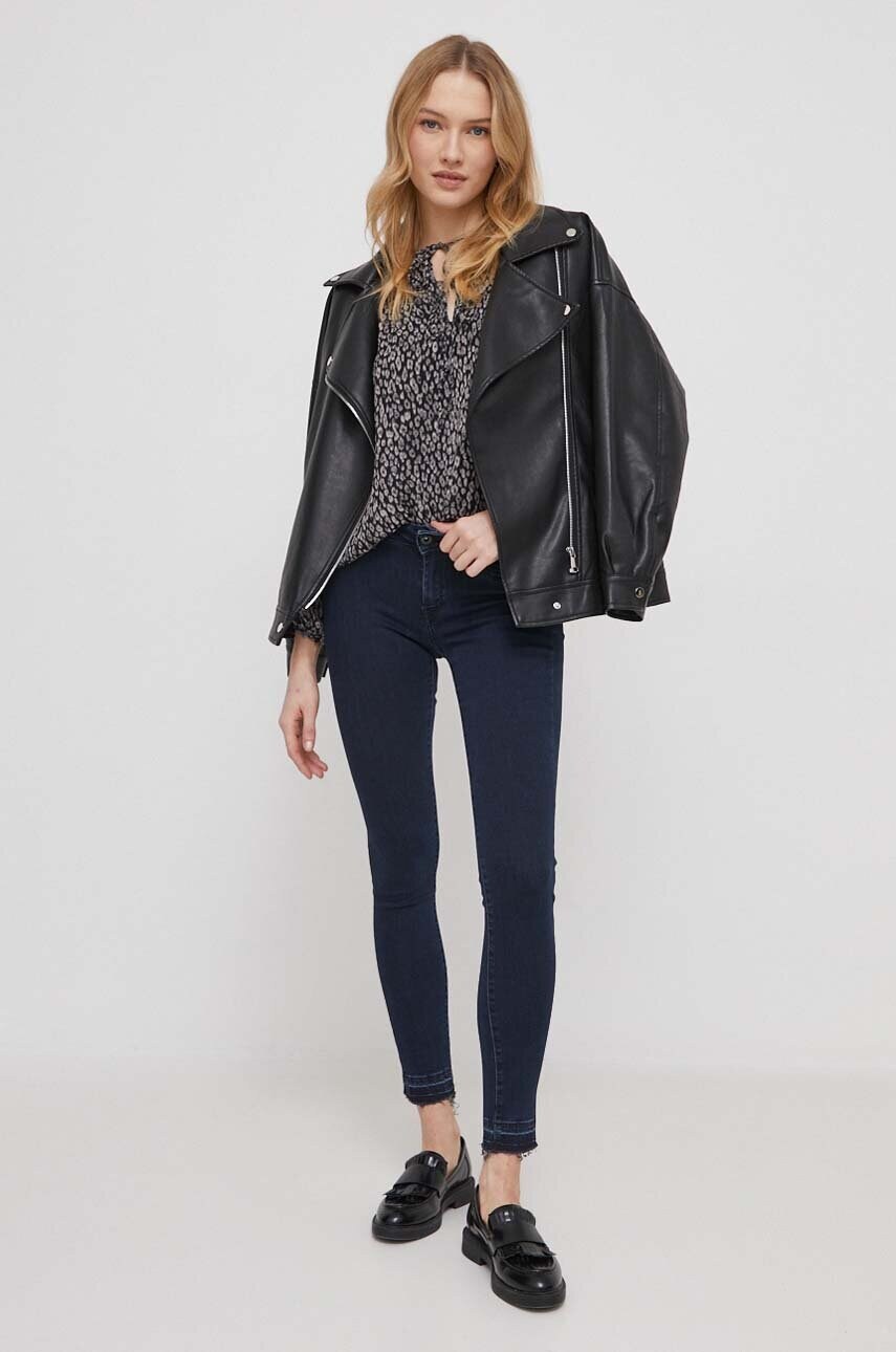 Блузка Pepe Jeans Alazne жіноча колір чорний візерунок PL304719