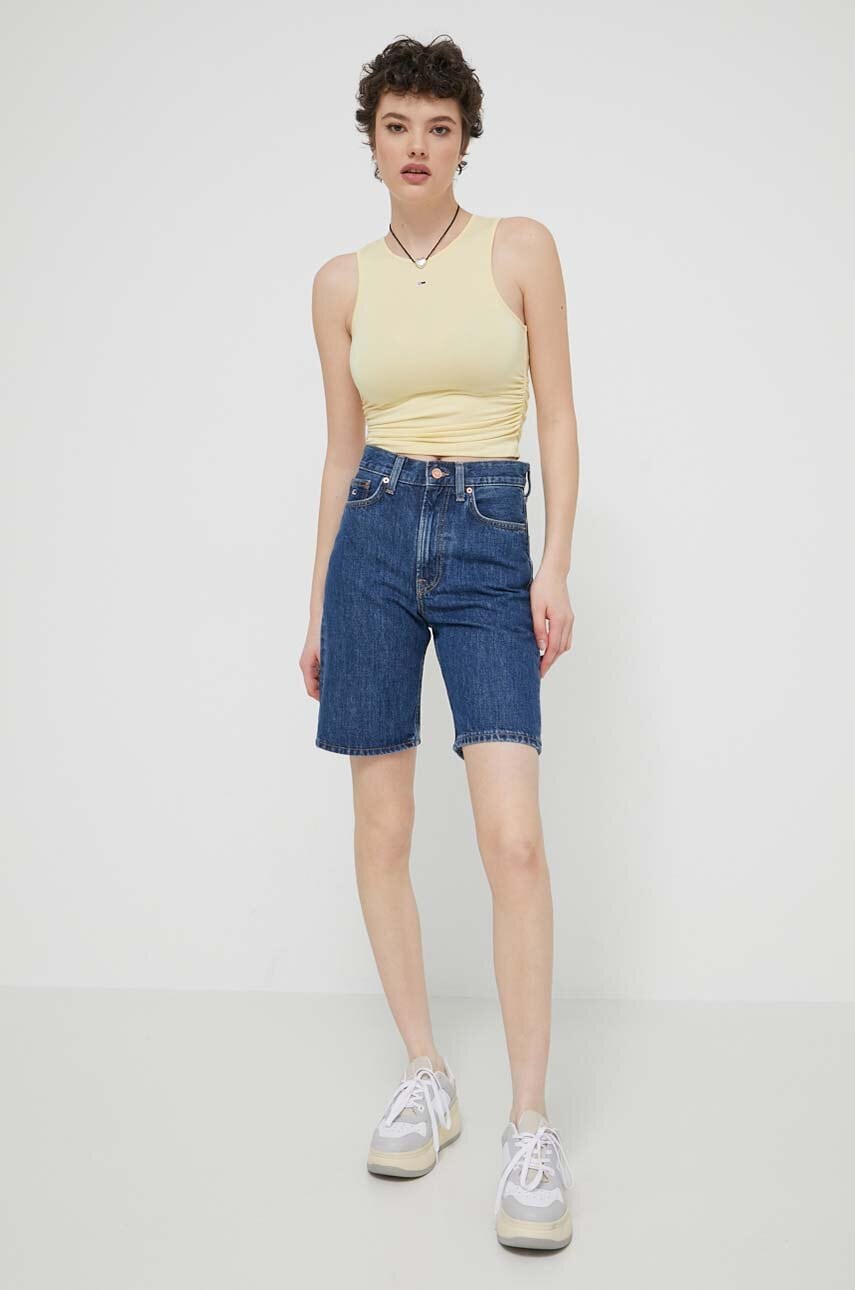 Топ Tommy Jeans колір жовтий