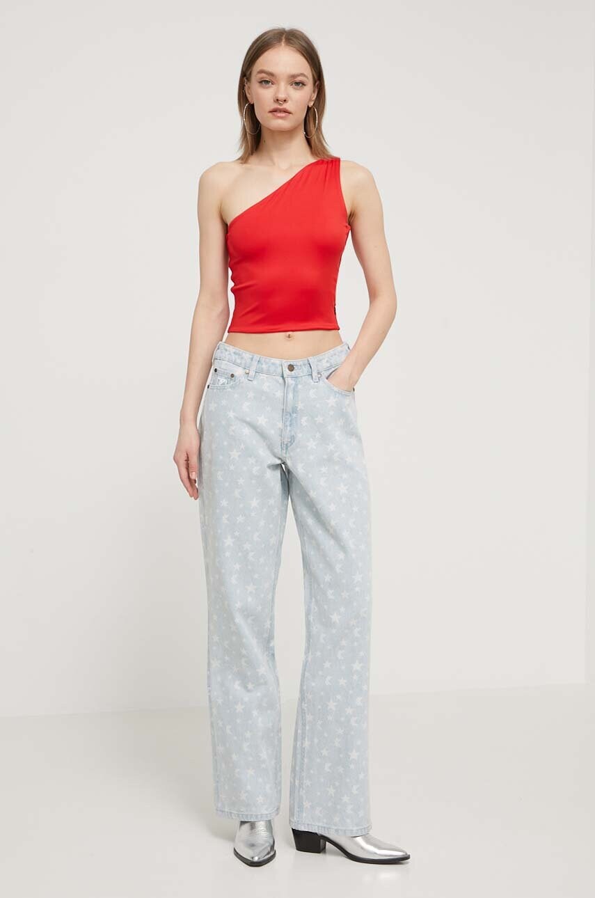 Топ Tommy Jeans жіночий колір червоний