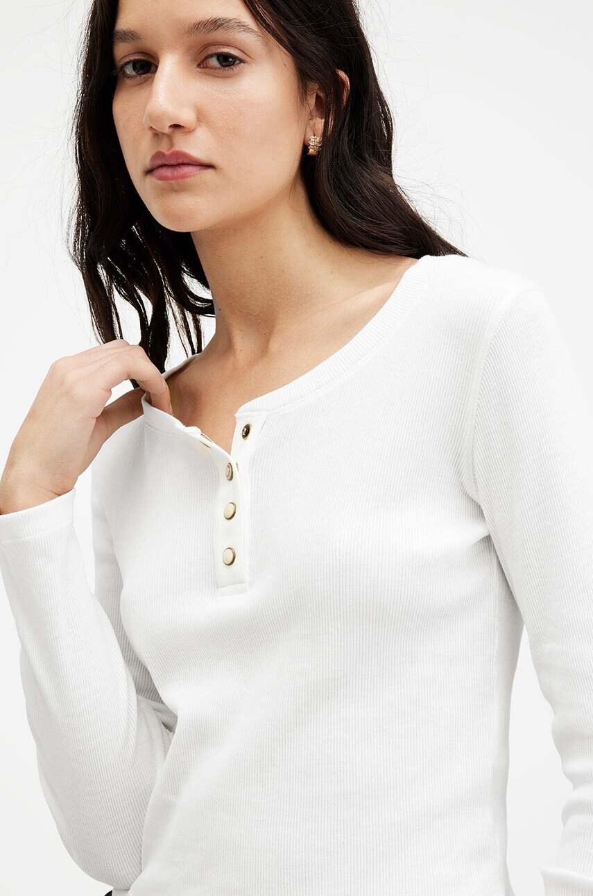 Купити Блузка AllSaints BENNY LS TEE жіноча колір білий однотонна WM540Z – головне зображення