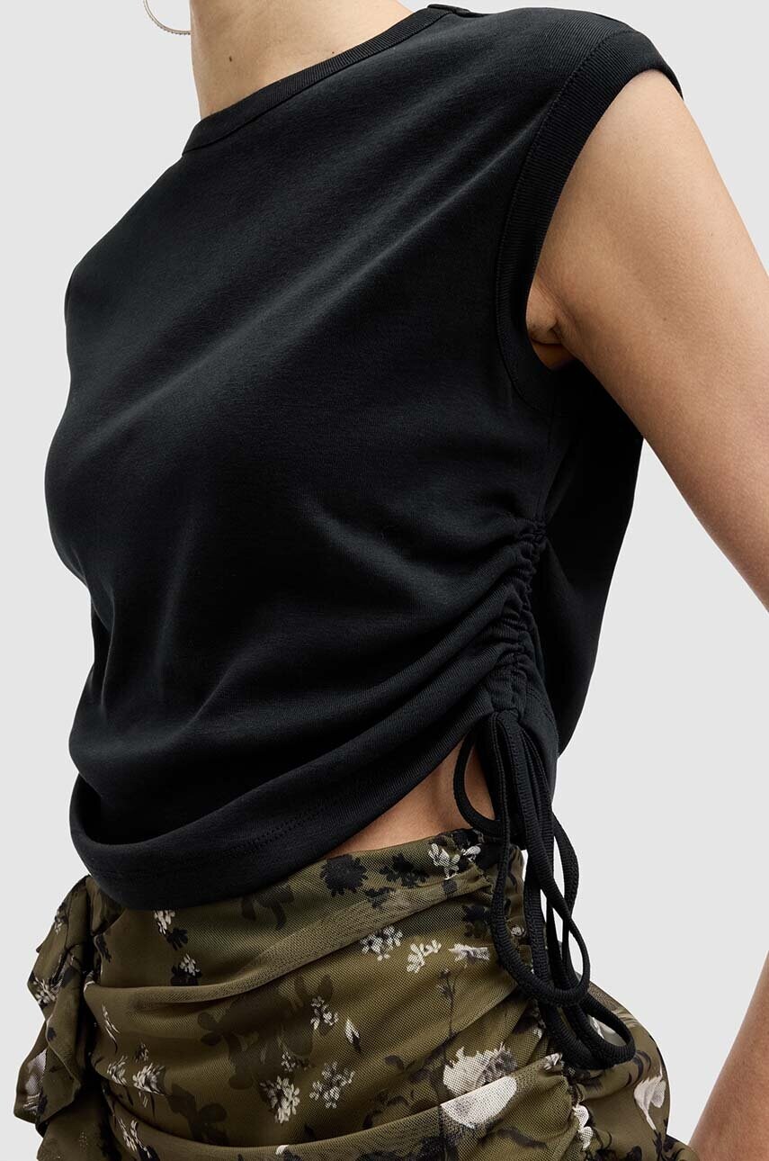 Бавовняна блузка AllSaints SONNY TANK жіноча колір чорний однотонна W025JA
