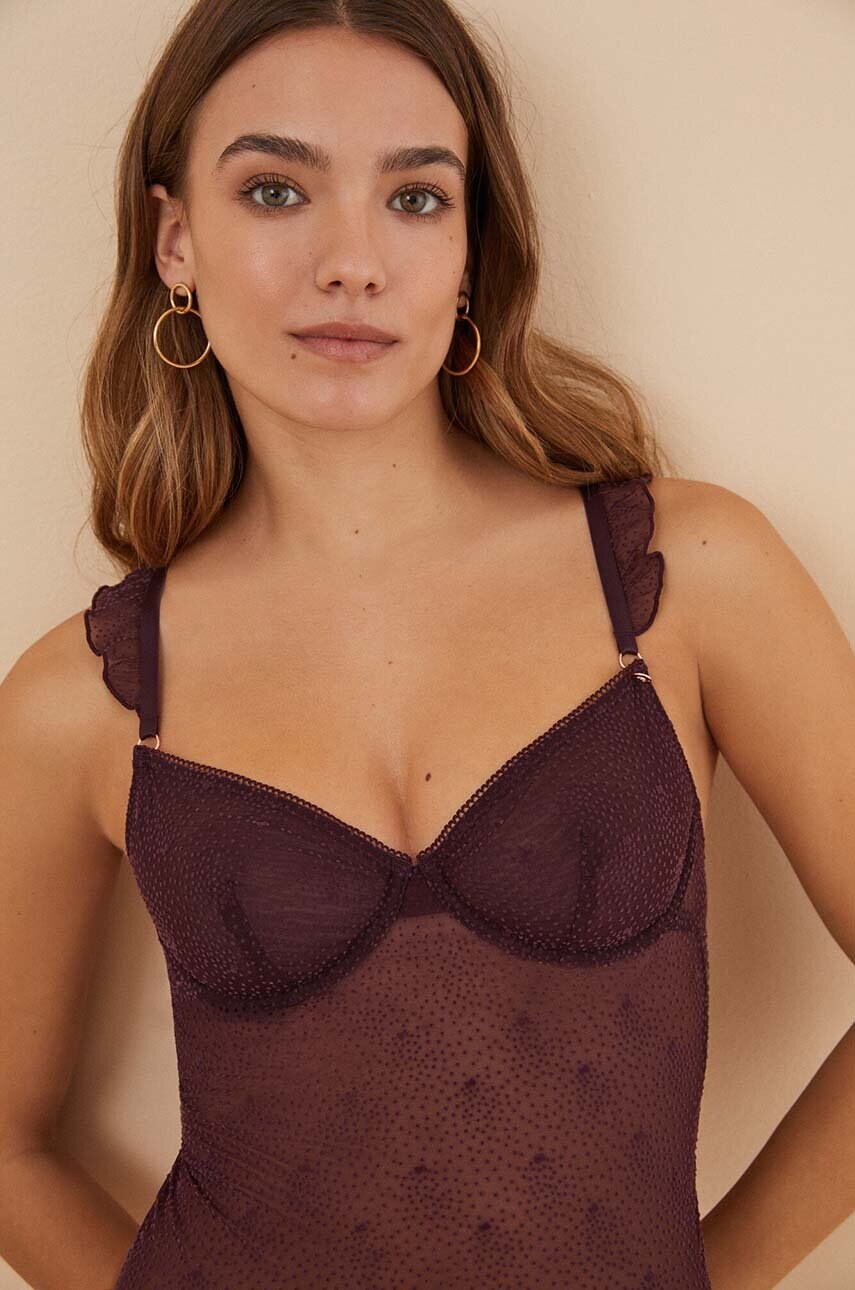 Боді women'secret FEMININE LA VECINA RUBIA колір фіолетовий однотонний 4026387.4026388