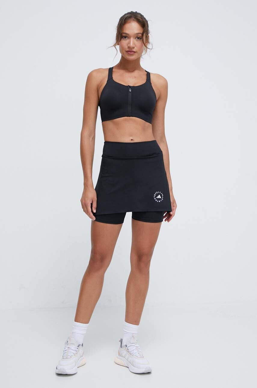 Спортивний бюстгальтер adidas Performance TLRD Impact Luxe колір чорний однотонний