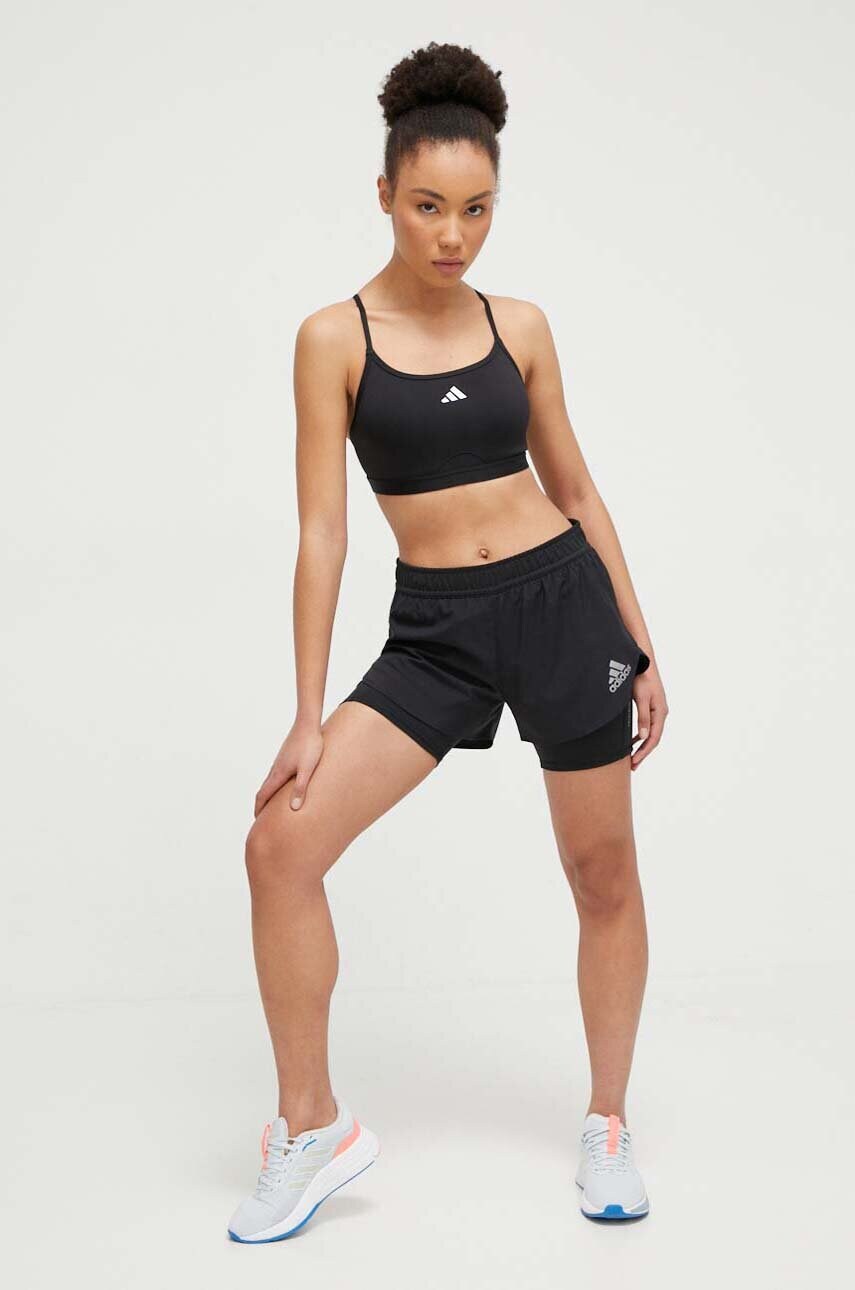 Спортивний бюстгальтер adidas Performance Aeroreact колір чорний
