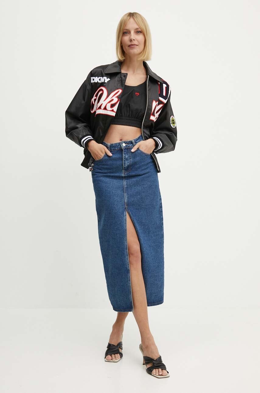 Топ Dkny HEART OF NY жіночий колір чорний D2B4A105
