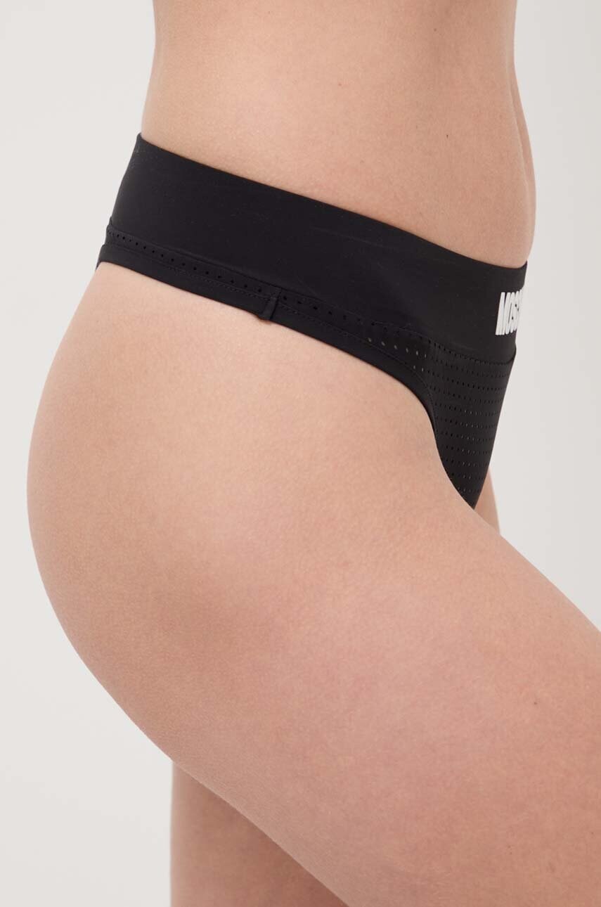 Стринги Moschino Underwear колір чорний 241V6A13084407