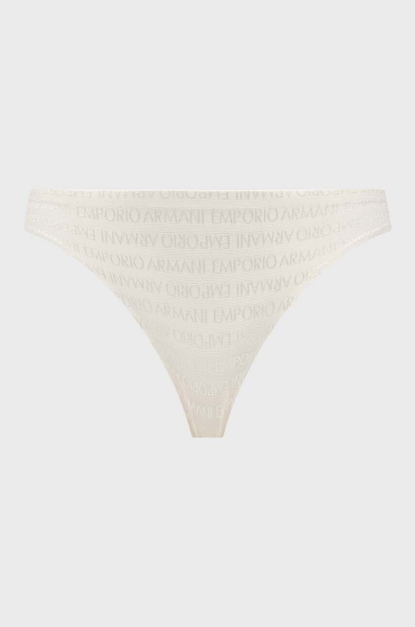 Стринги Emporio Armani Underwear 2-pack колір бежевий прозоре