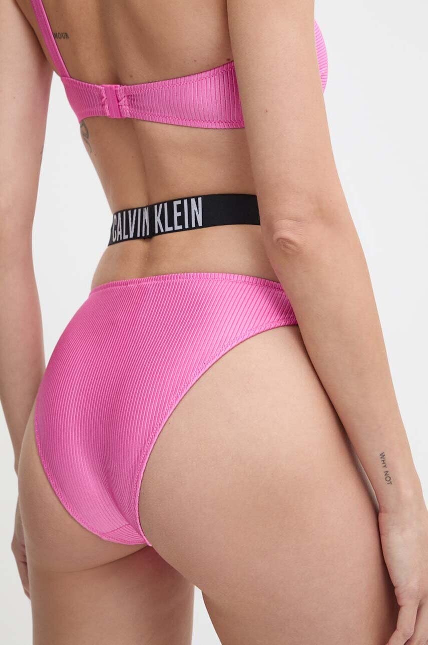 Купальні труси Calvin Klein колір рожевий злегка ущільнена чашечка KW0KW02391