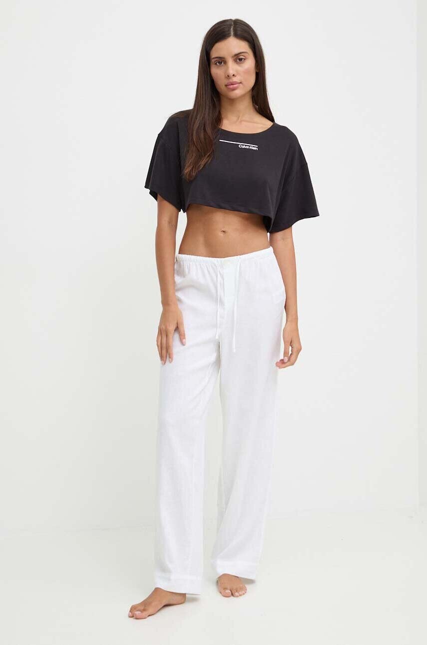 Пляжний топ Calvin Klein колір чорний KW0KW02478