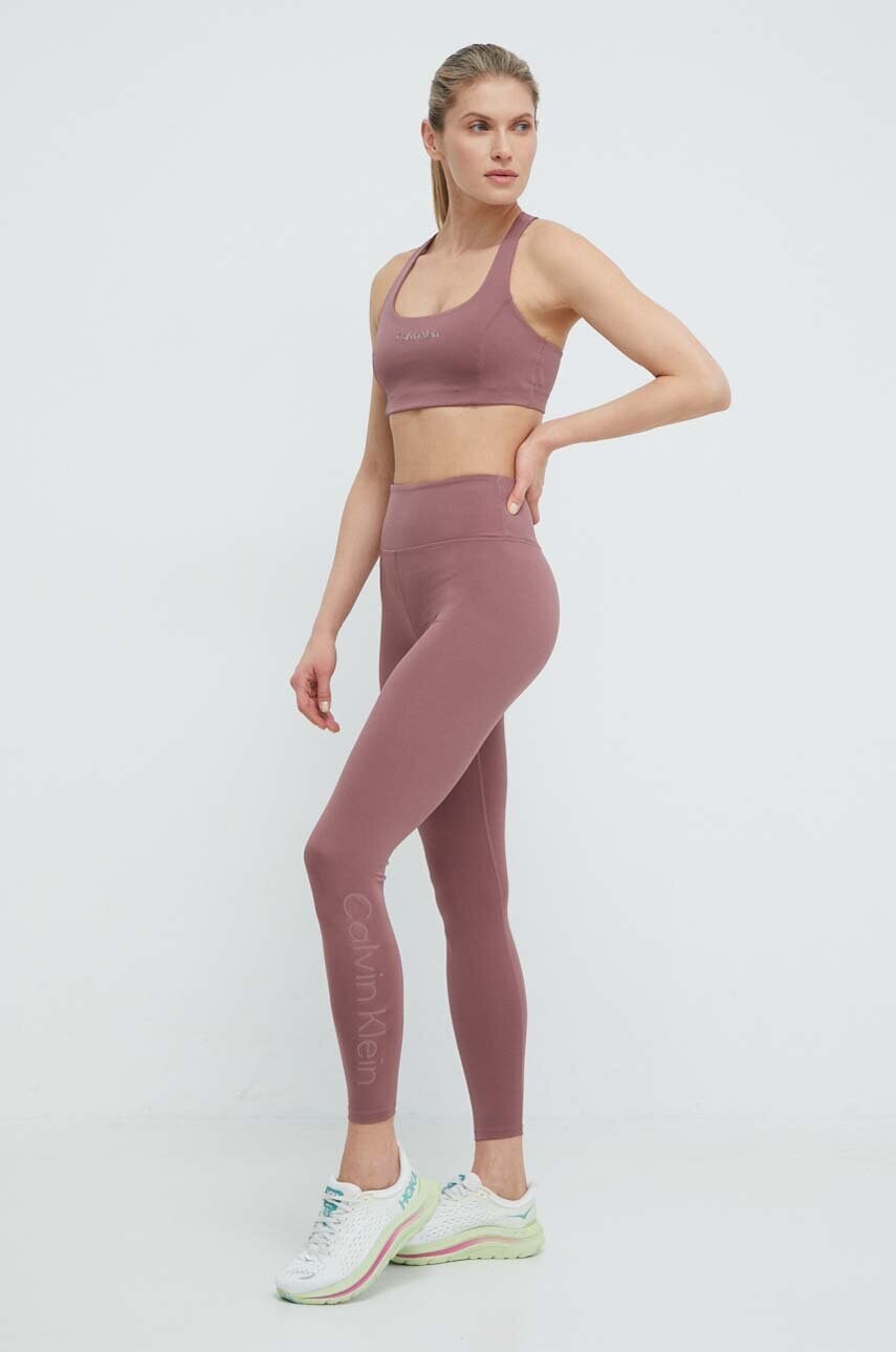 Спортивний бюстгальтер Calvin Klein Performance колір рожевий однотонний