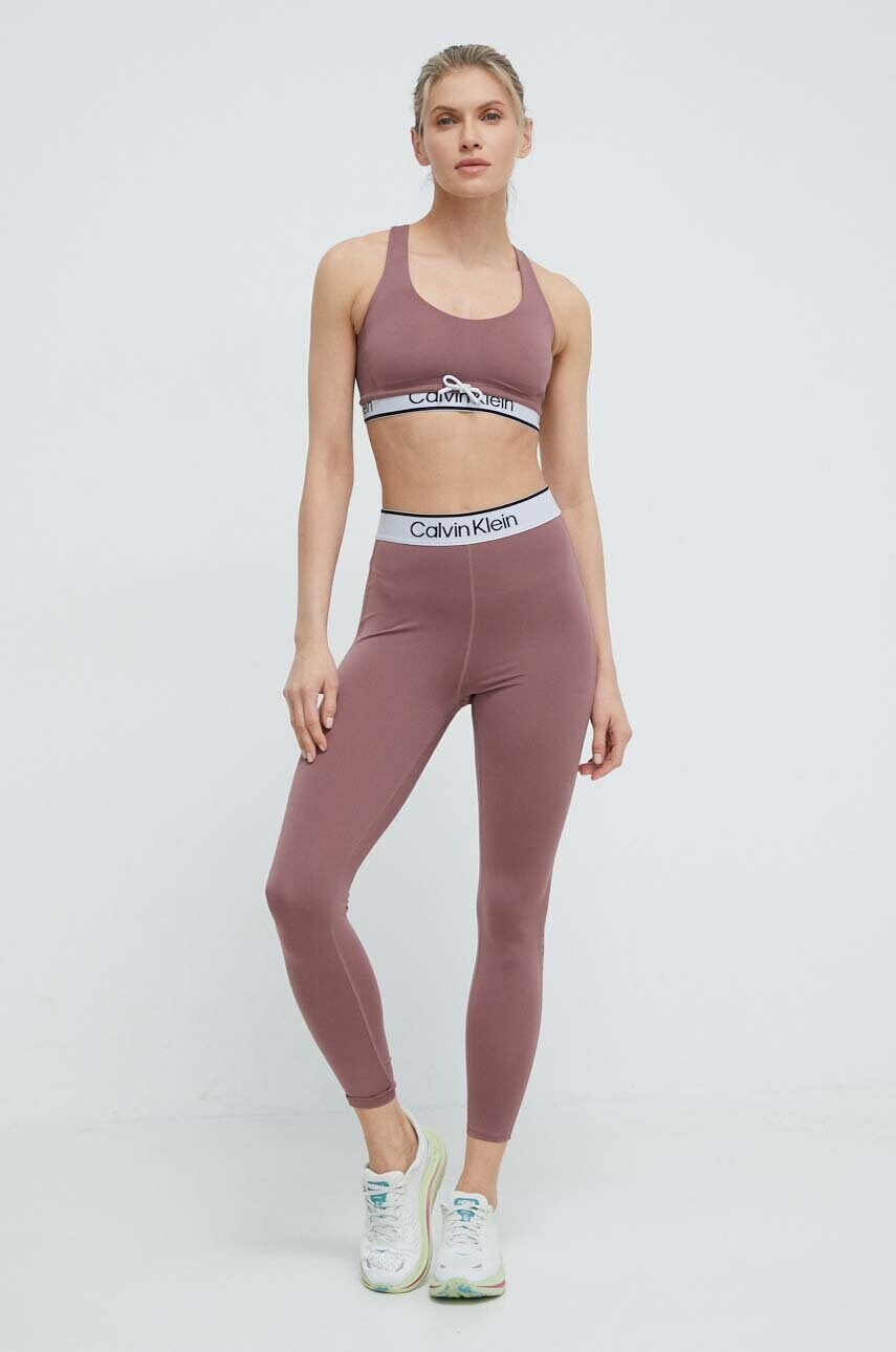Спортивний бюстгальтер Calvin Klein Performance колір рожевий