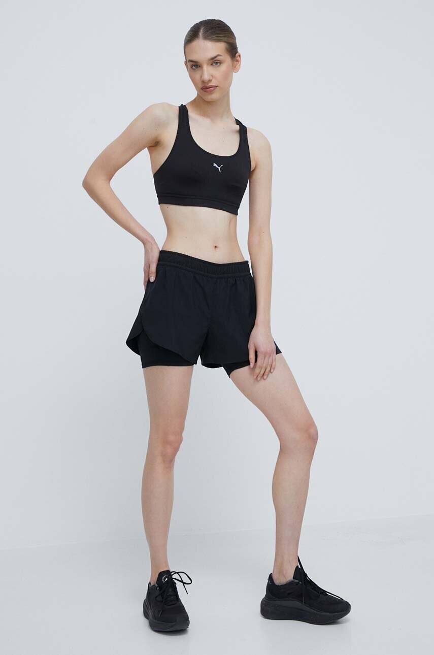 Спортивний бюстгальтер Puma 4KEEPS колір чорний однотонний 524953