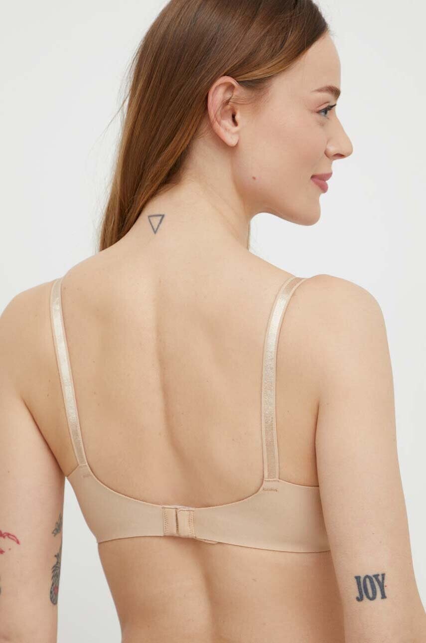 Бюстгальтер Calvin Klein Underwear колір бежевий однотонний
