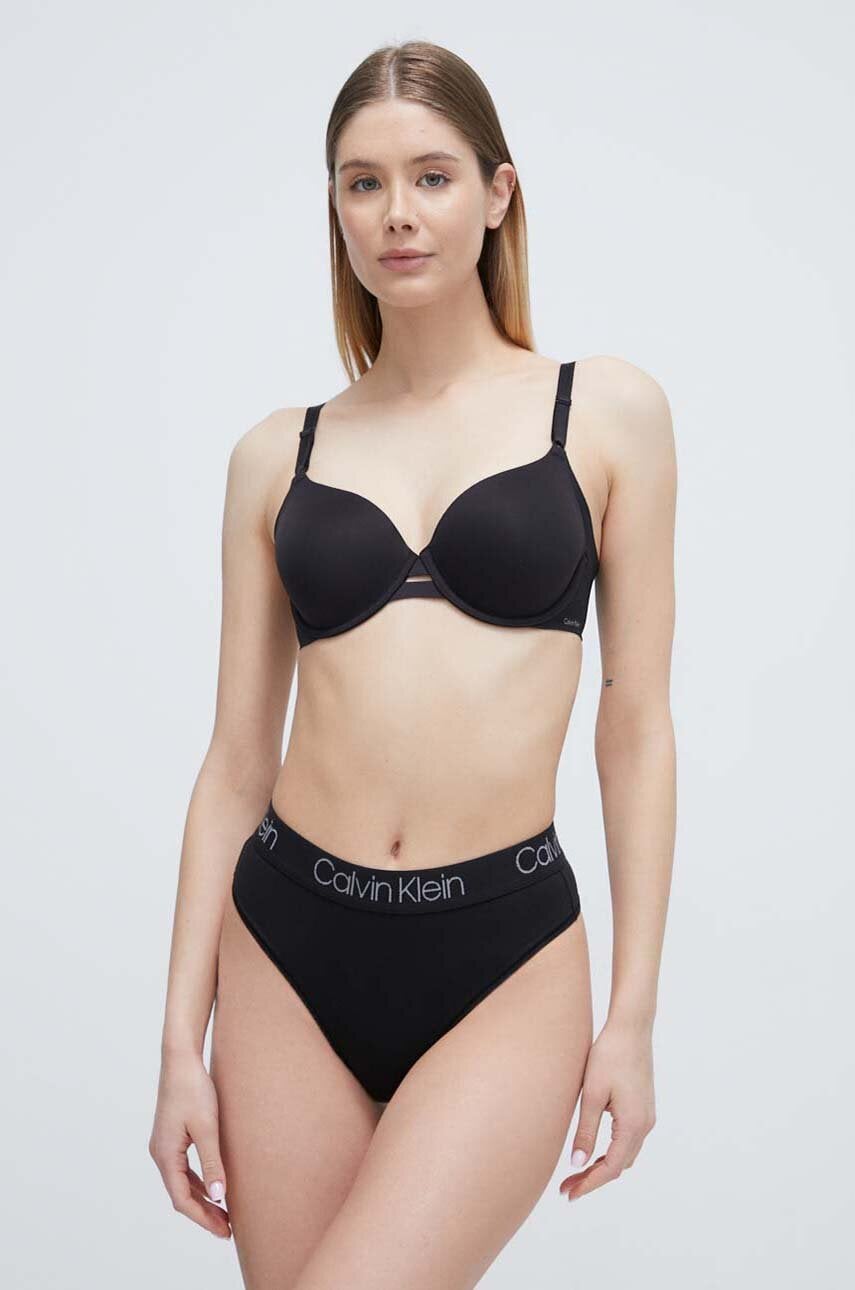 Бюстгальтер Calvin Klein Underwear колір чорний однотонний