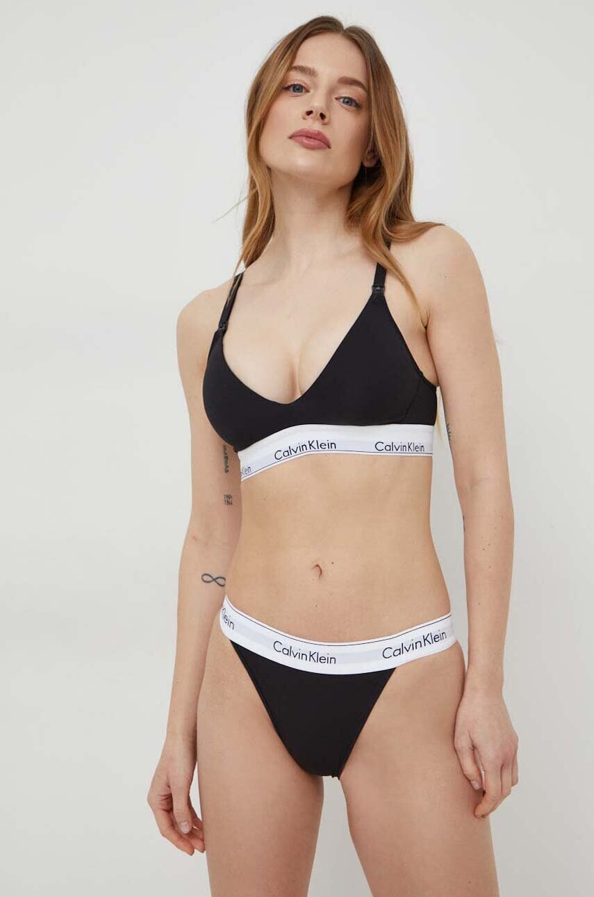 Бюстгальтер для годування Calvin Klein Underwear колір чорний меланж