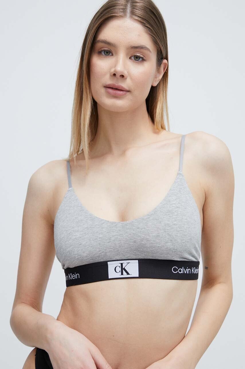 Бюстгальтер Calvin Klein Underwear колір сірий меланж
