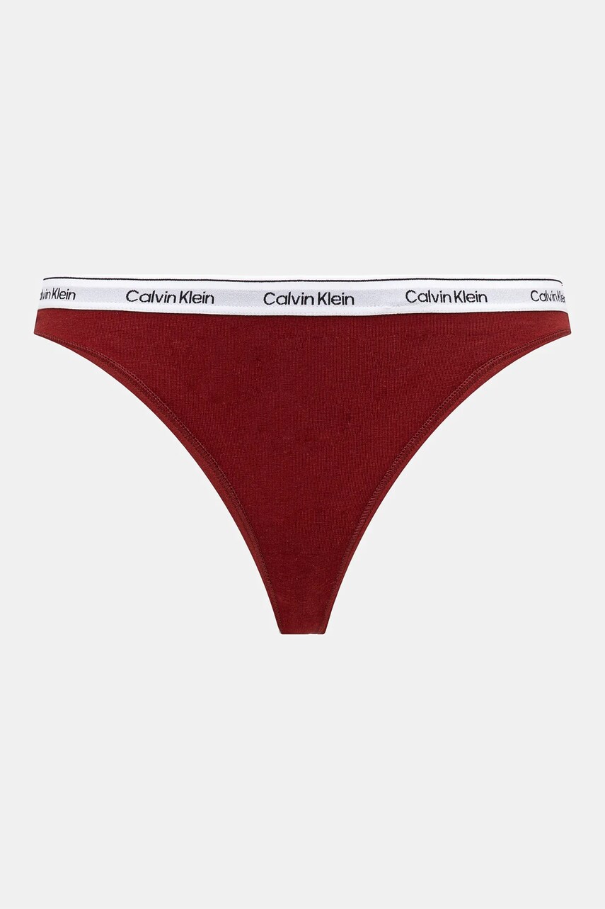 Стринги Calvin Klein Underwear 3-pack колір рожевий 000QD5209E