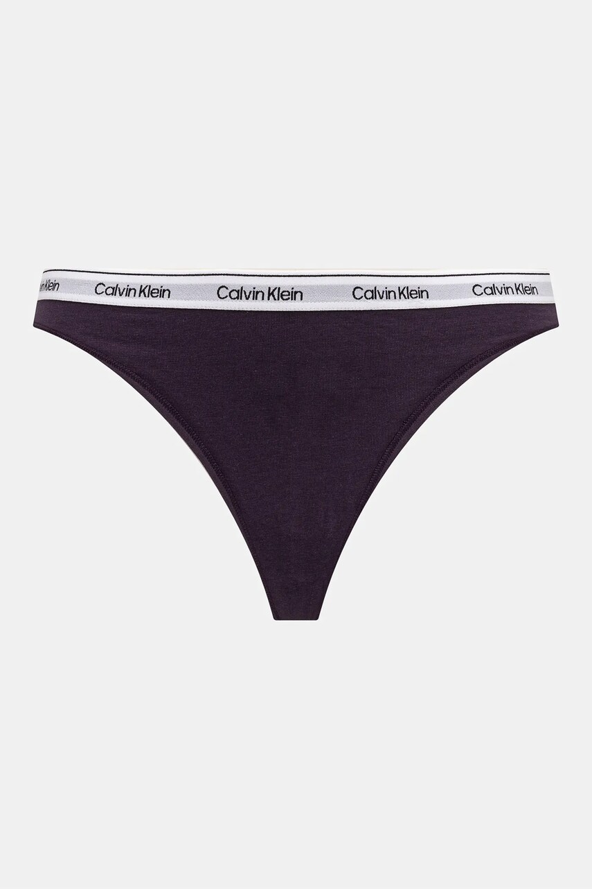 Стринги Calvin Klein Underwear 3-pack колір фіолетовий 000QD5209E