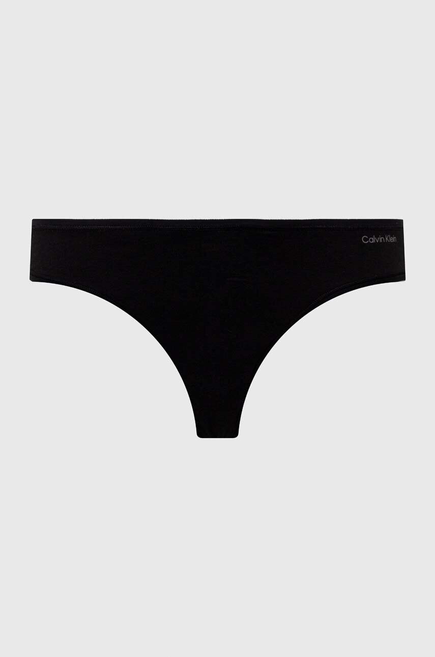 Стринги Calvin Klein Underwear 3-pack колір чорний