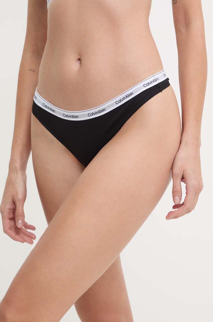 Стринги Calvin Klein Underwear колір чорний 000QD5043E