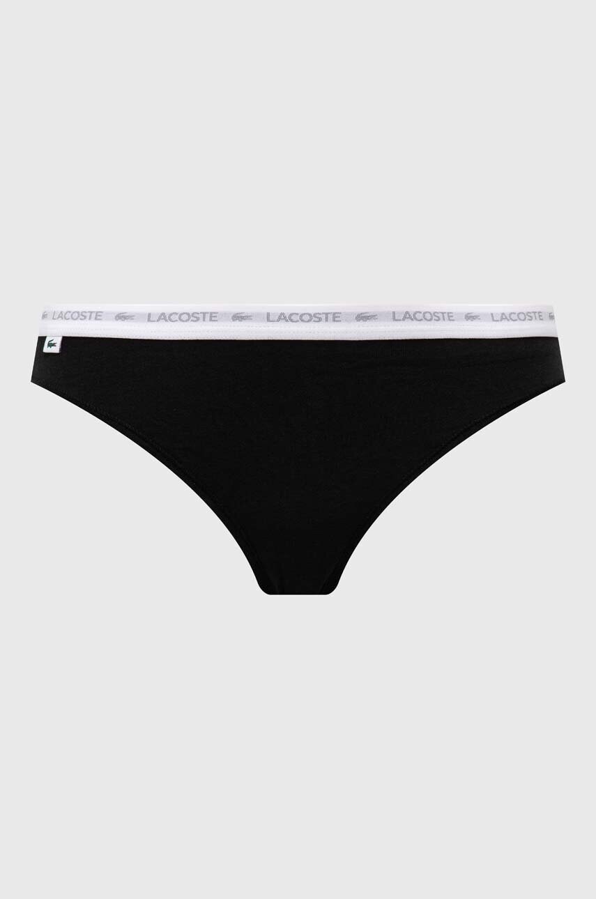 Стринги Lacoste 3-pack колір чорний