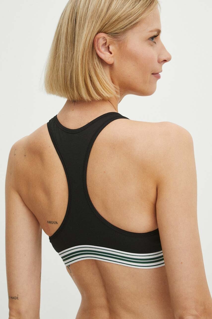 Бюстгальтер Lacoste колір чорний однотонний