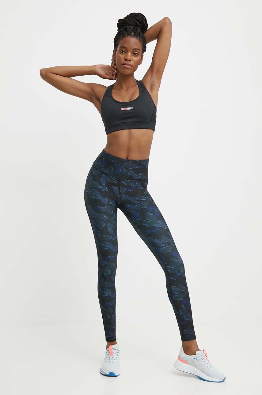 Спортивний бюстгальтер Reebok Lux Bold колір чорний однотонний 100075369