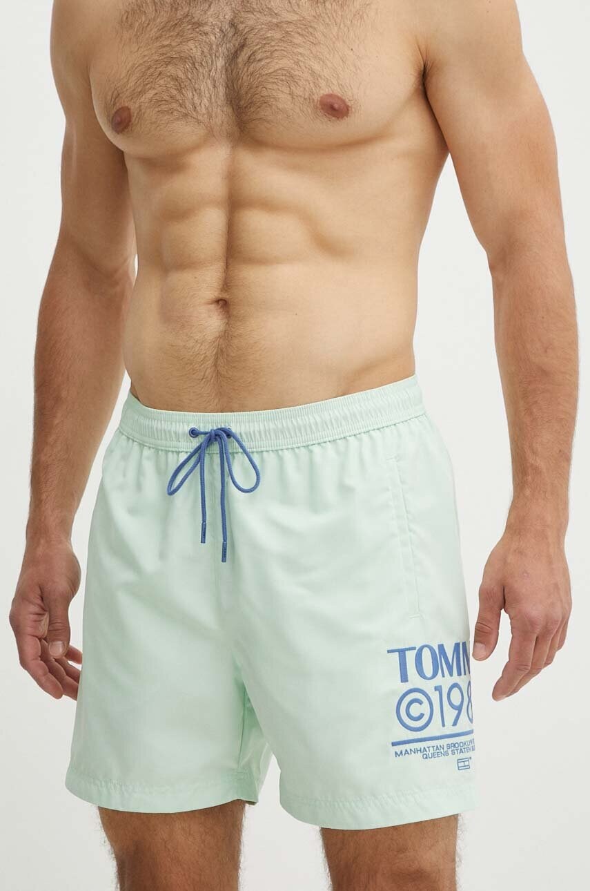 Купальні шорти Tommy Jeans колір зелений UM0UM03145