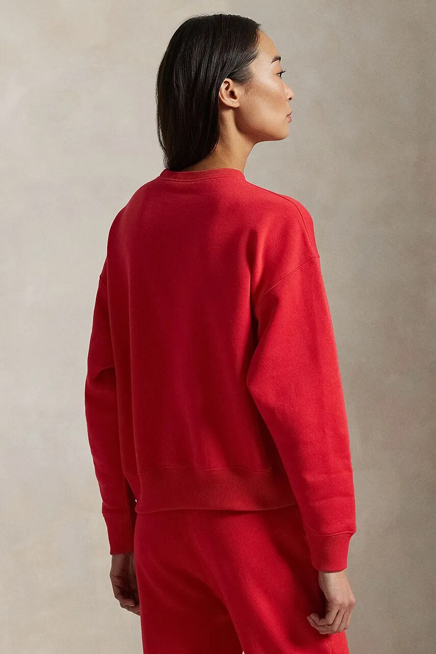 Кофта Polo Ralph Lauren жіноча колір червоний з аплікацією 211936820