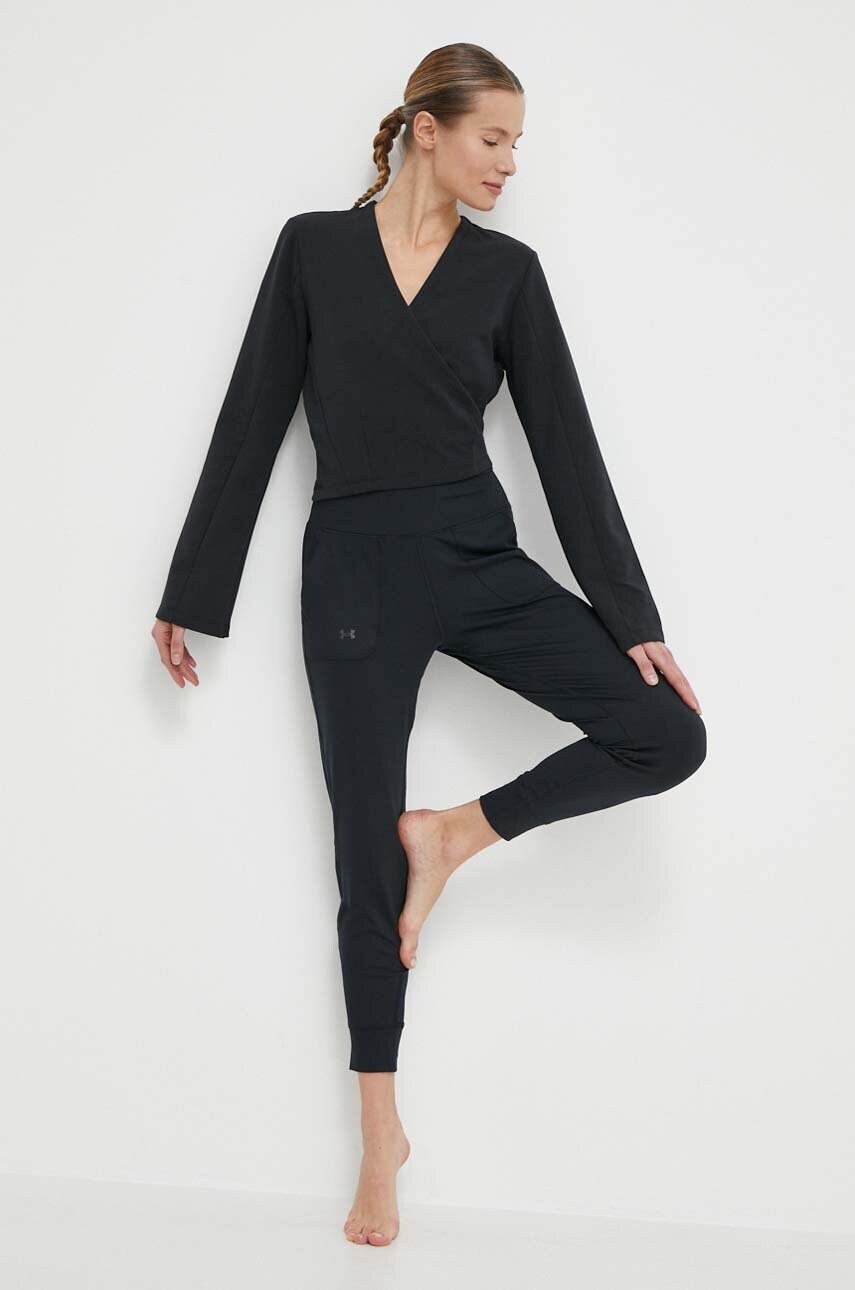 Кофта для йоги adidas Performance JOGA колір чорний однотонна IP1255