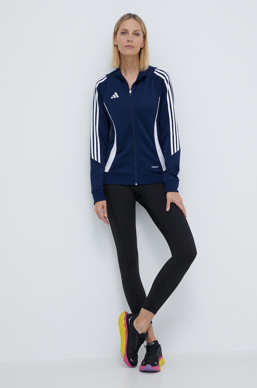 Тренувальна кофта adidas Performance Tiro 24 колір синій з аплікацією