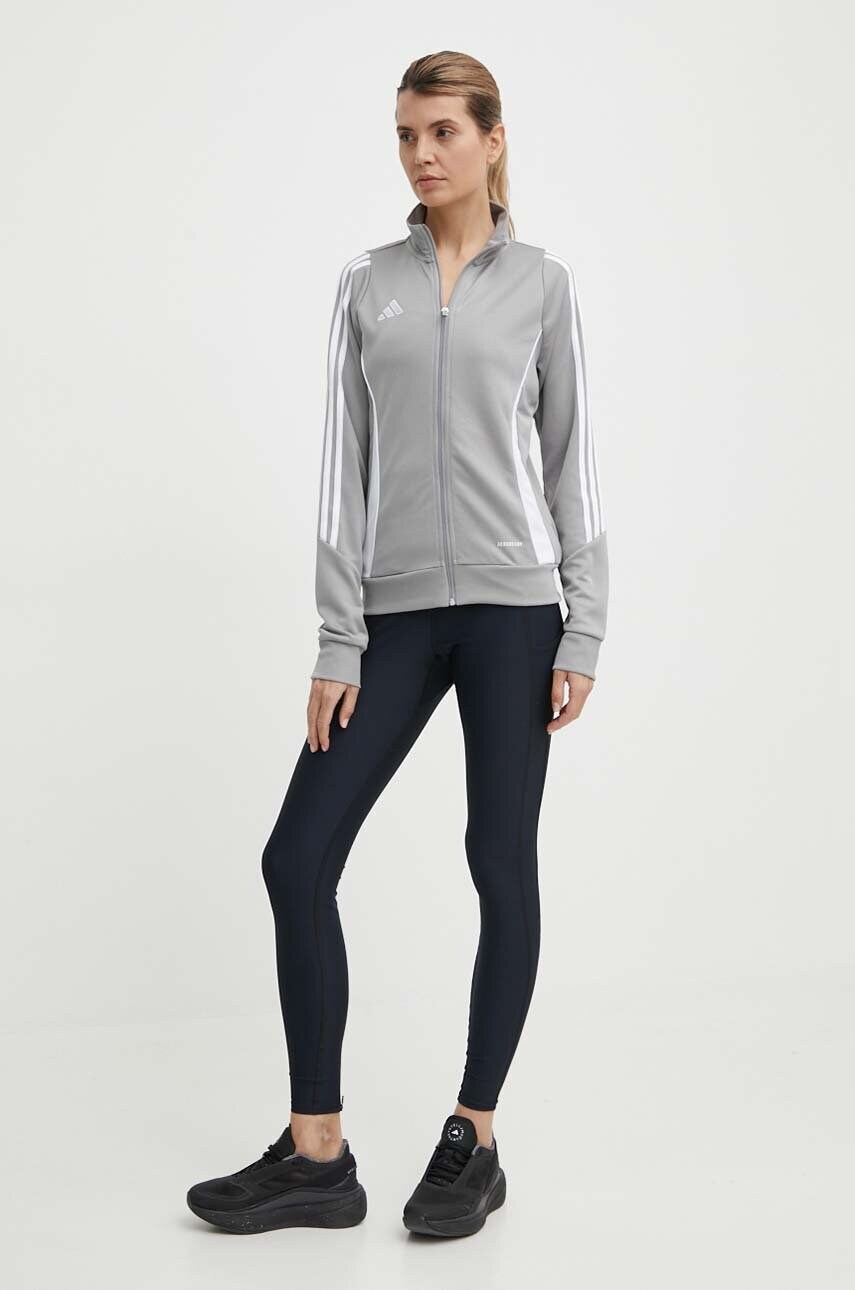 Тренувальна кофта adidas Performance Tiro 24 колір сірий з аплікацією IR9500