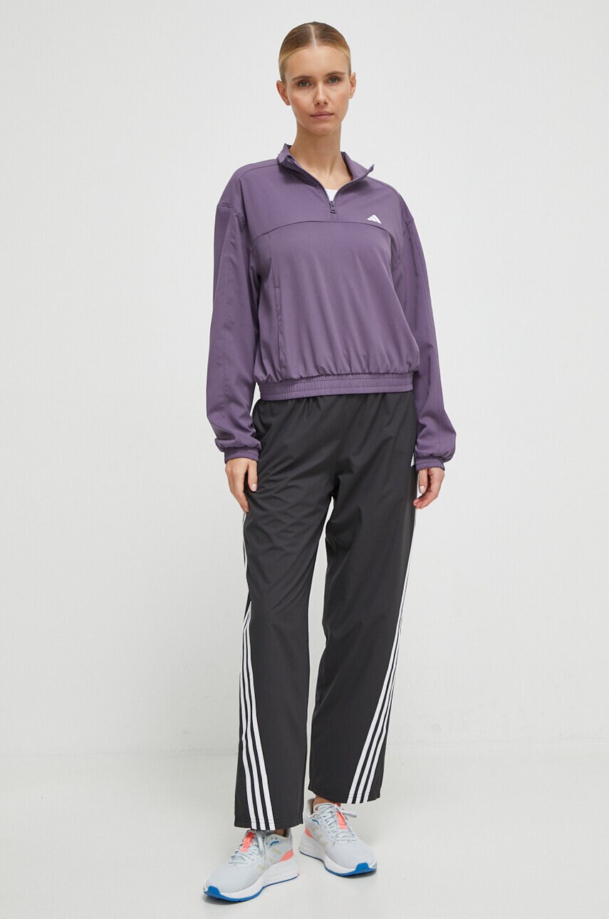 Тренувальна кофта adidas Performance Training Essentials колір фіолетовий однотонна