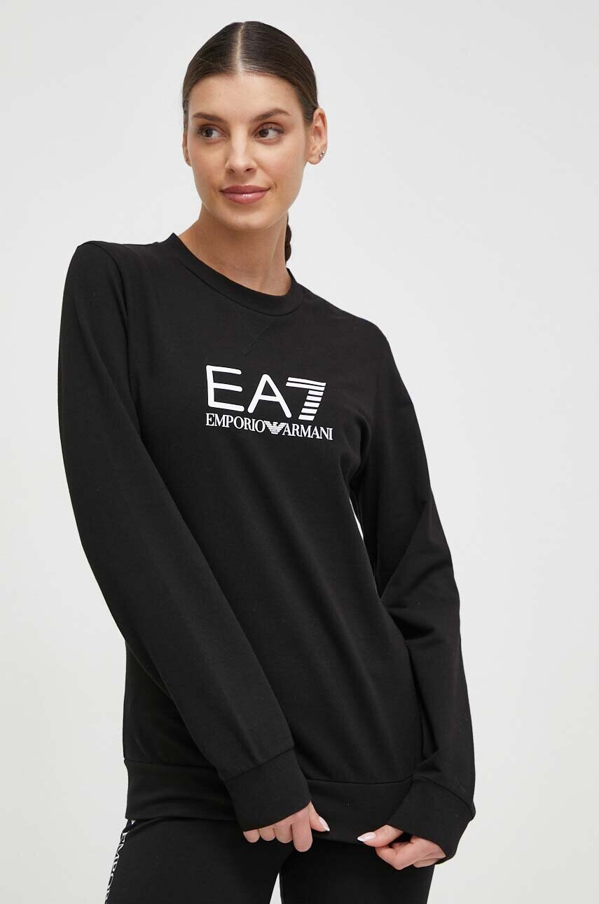 Кофта EA7 Emporio Armani жіноча колір чорний з принтом