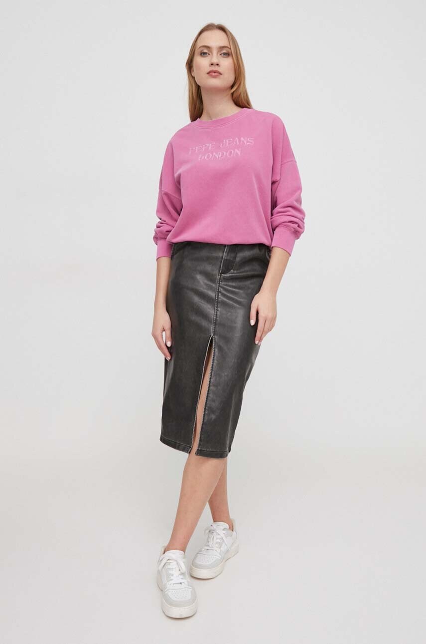 Кофта Pepe Jeans KELLY жіноча колір рожевий з аплікацією PL581426