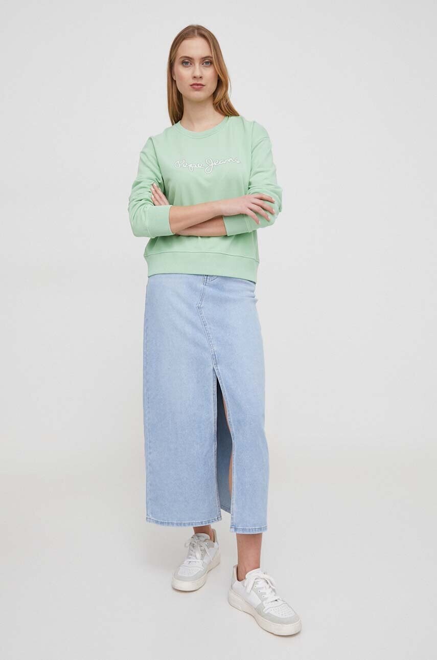 Кофта Pepe Jeans LANA жіноча колір зелений з принтом PL581430